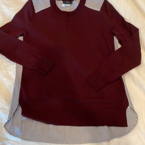 J.Crew Merino wool and shirt combo sweater Small